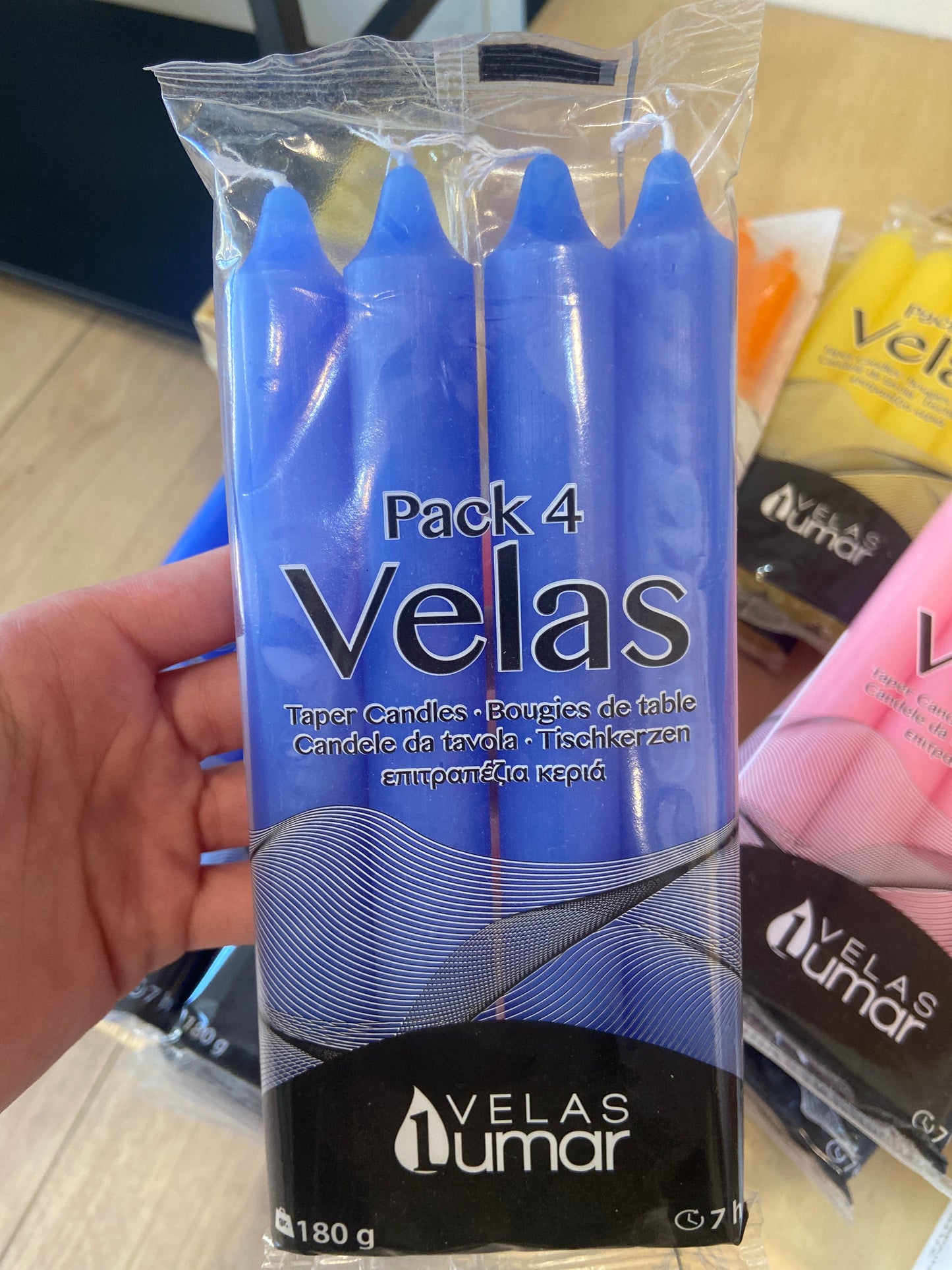Pack 4 Velas Azules
