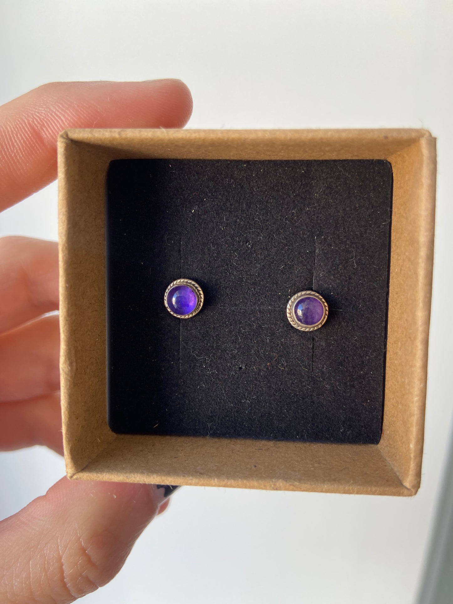 Pendientes Plata Amatista