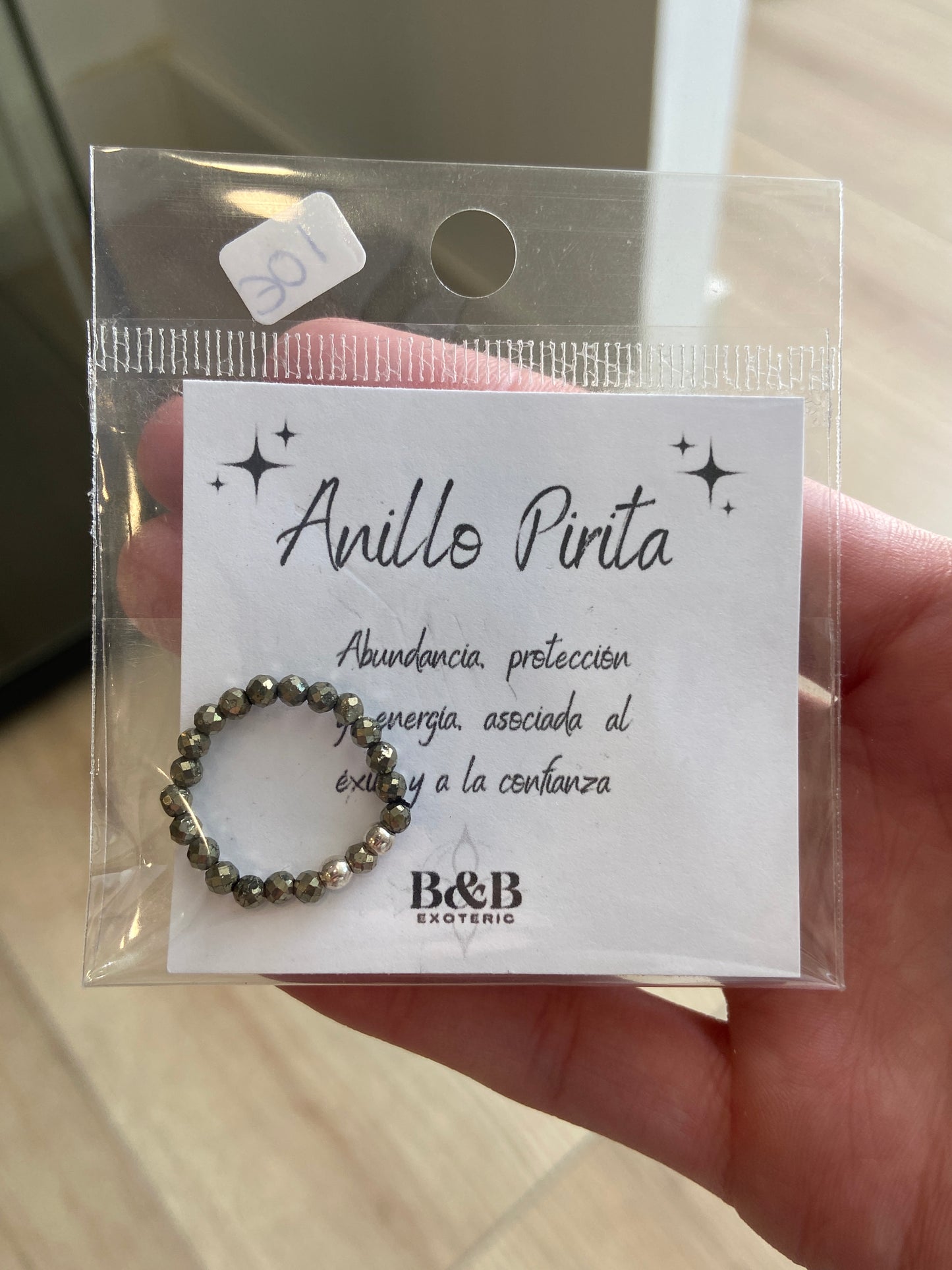 Anillo Pirita Facetada