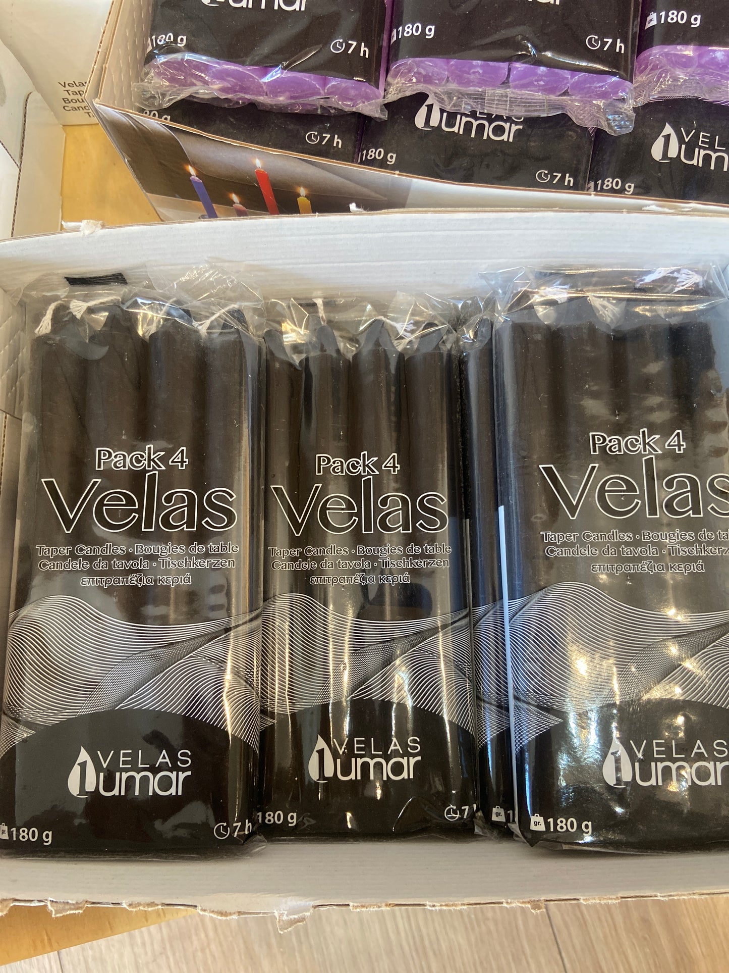 Pack 4 Velas Negras
