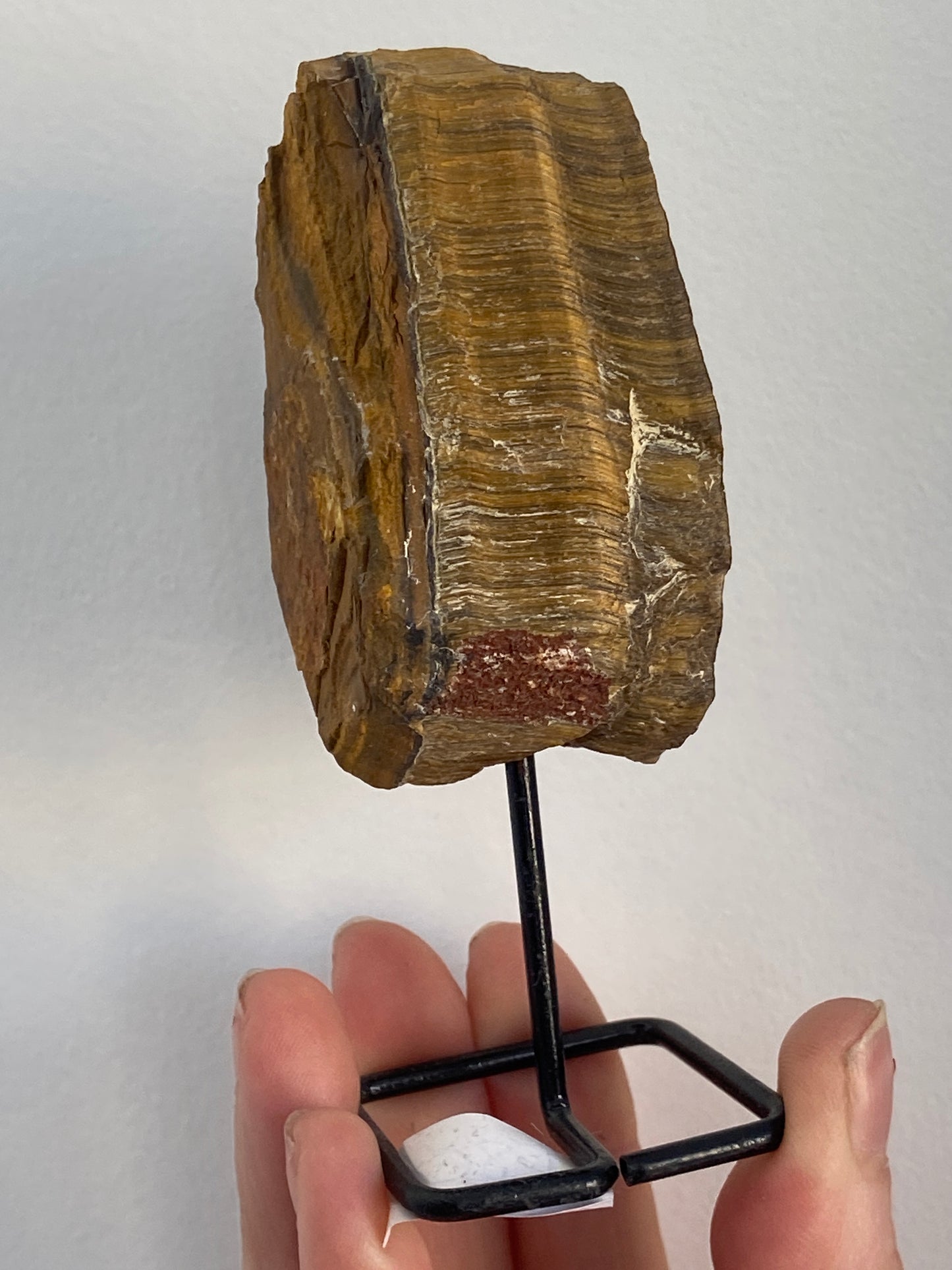 Piedra Natural Ojo de Tigre Con Peana