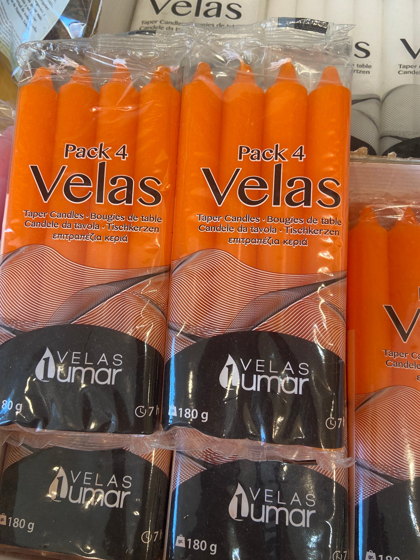 Pack 4 Velas Naranjas