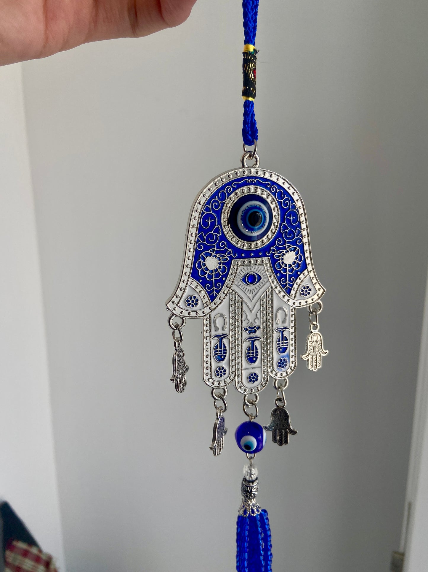 Pieza decorativa Colgante Mano Fátima y Ojo Turco