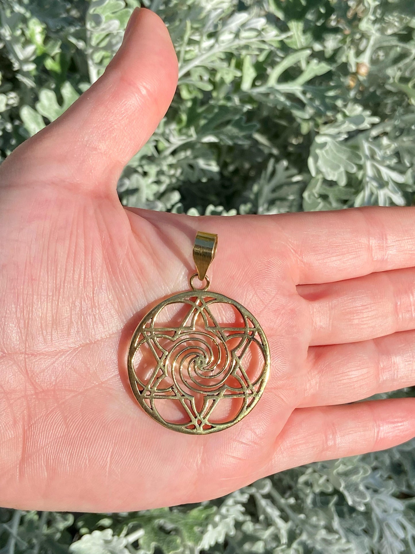 Colgante Bronce Mandala Estrella