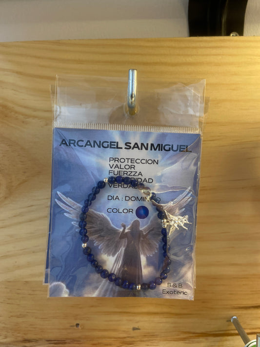 Pulsera Arcangel San Miguel Plata