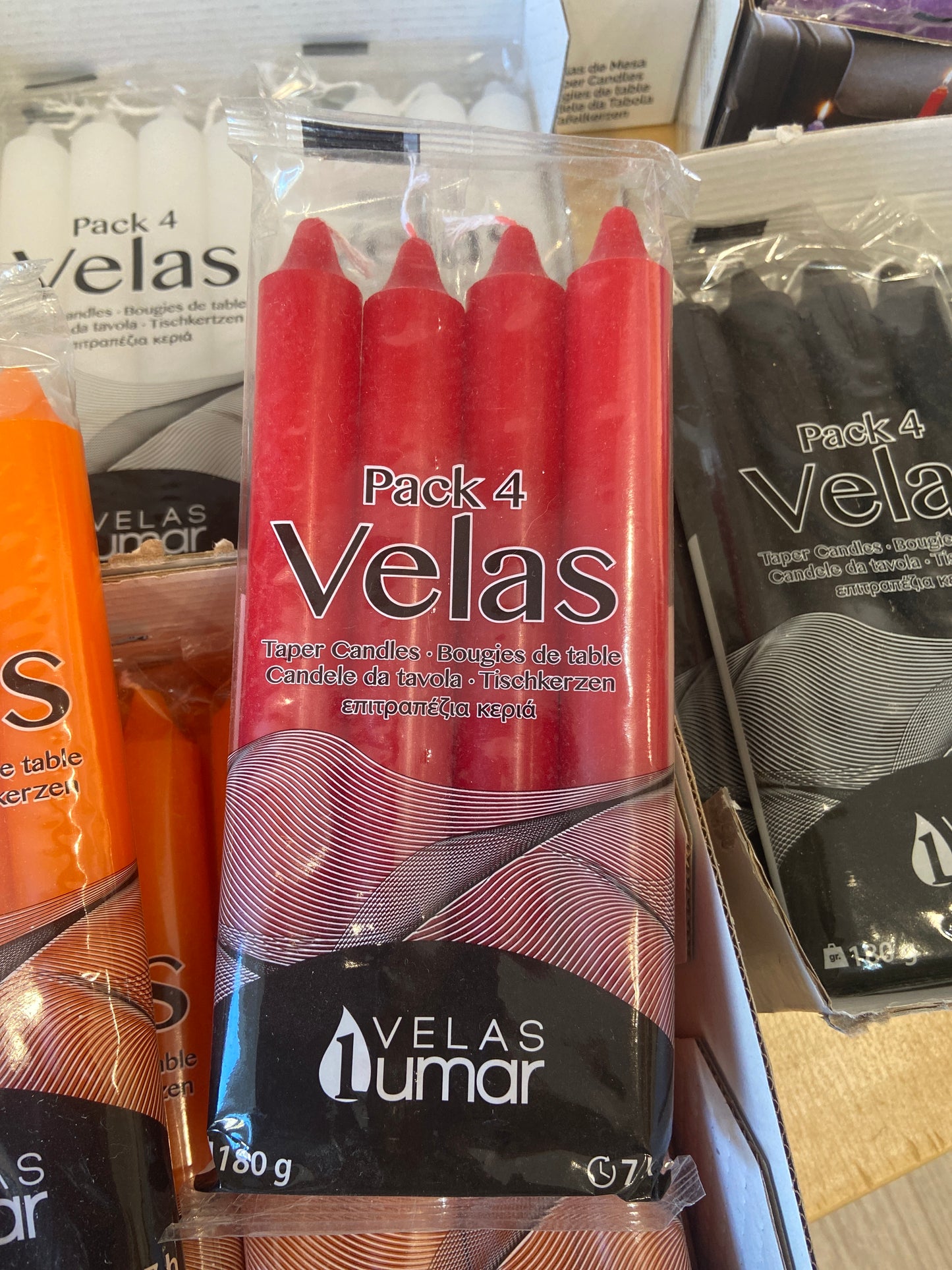 Pack 4 Velas Rojas