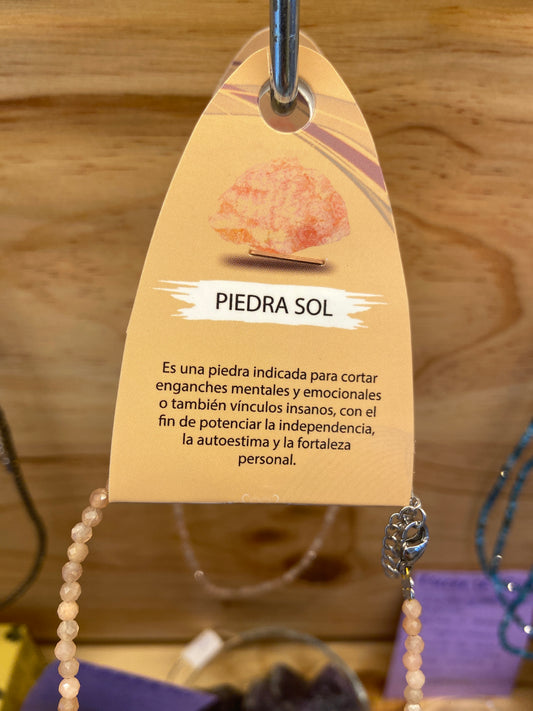Gargantilla Facetada Piedra Sol