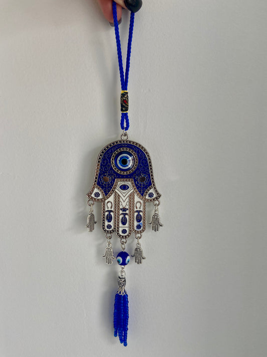 Pieza decorativa Colgante Mano Fátima y Ojo Turco
