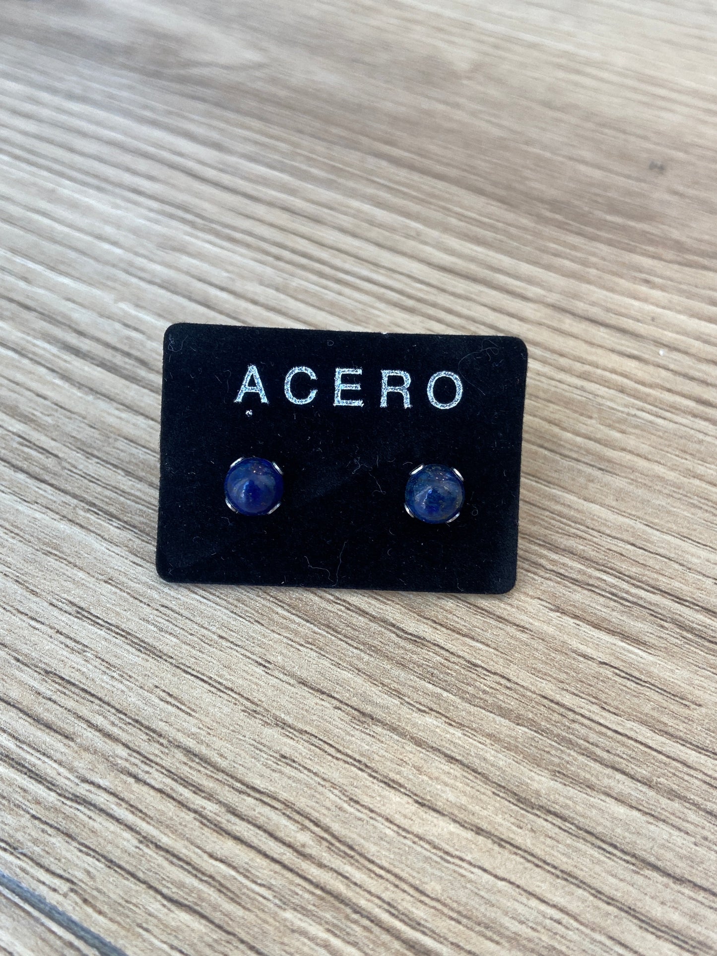 Pendientes Acero Lapislázuli