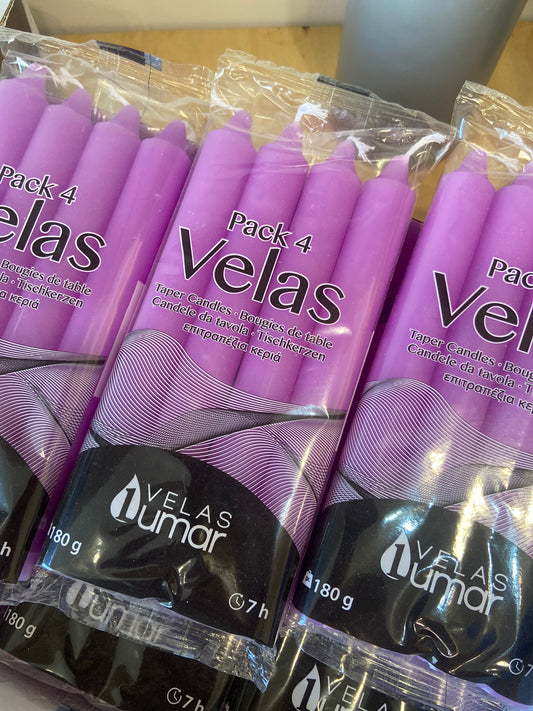 Pack 4 Velas Moradas