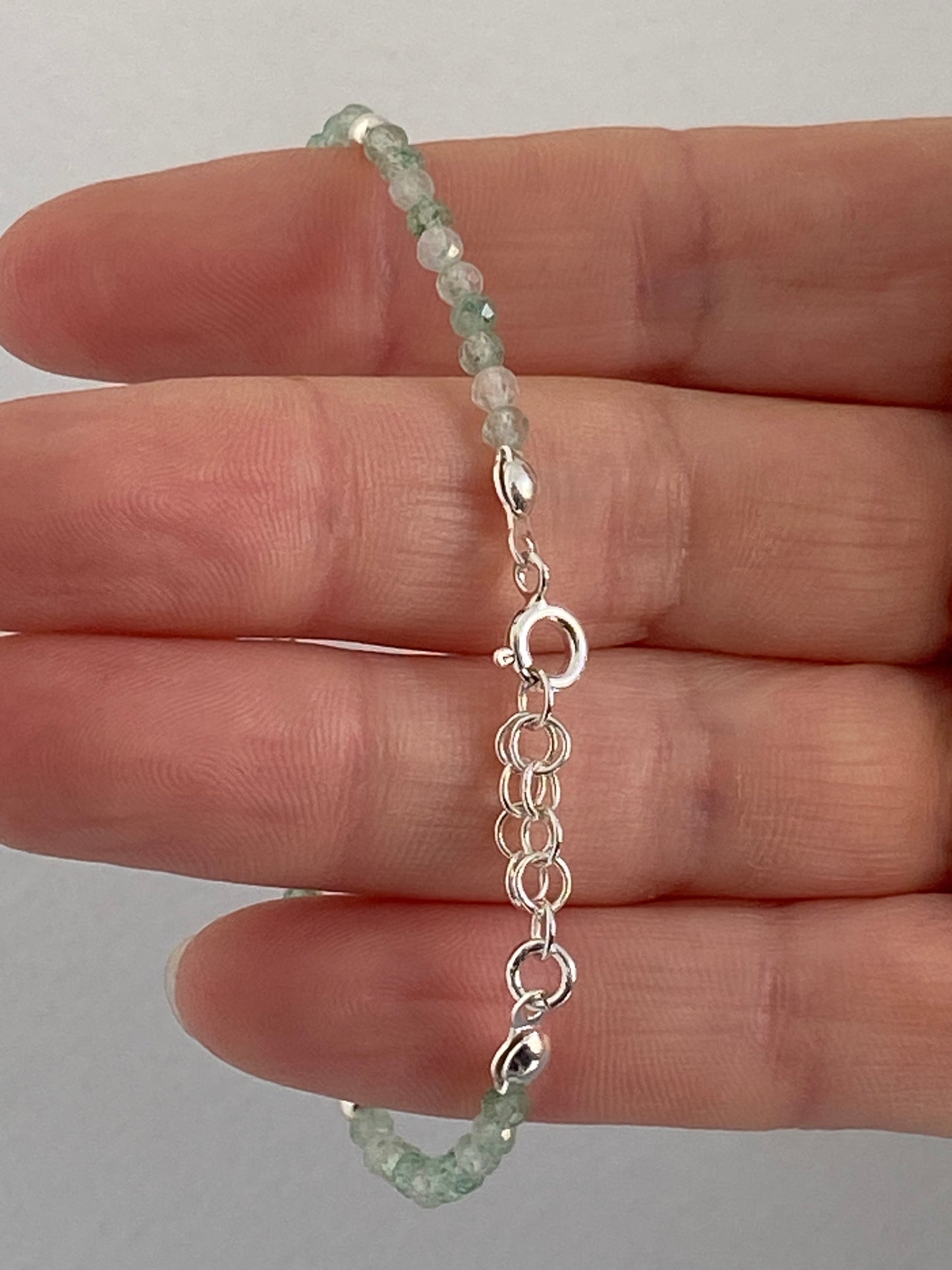 Pulsera En Plata Sigilo De La Salud Con Jade Verde