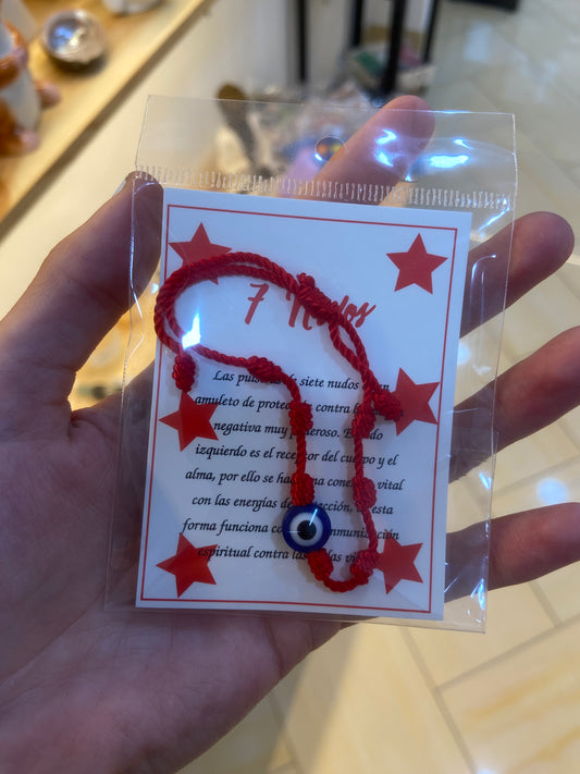 Pulsera 7 nudos con Ojo Turco