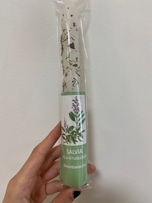 Vela Ritualizada Salvia (Desintoxicación)