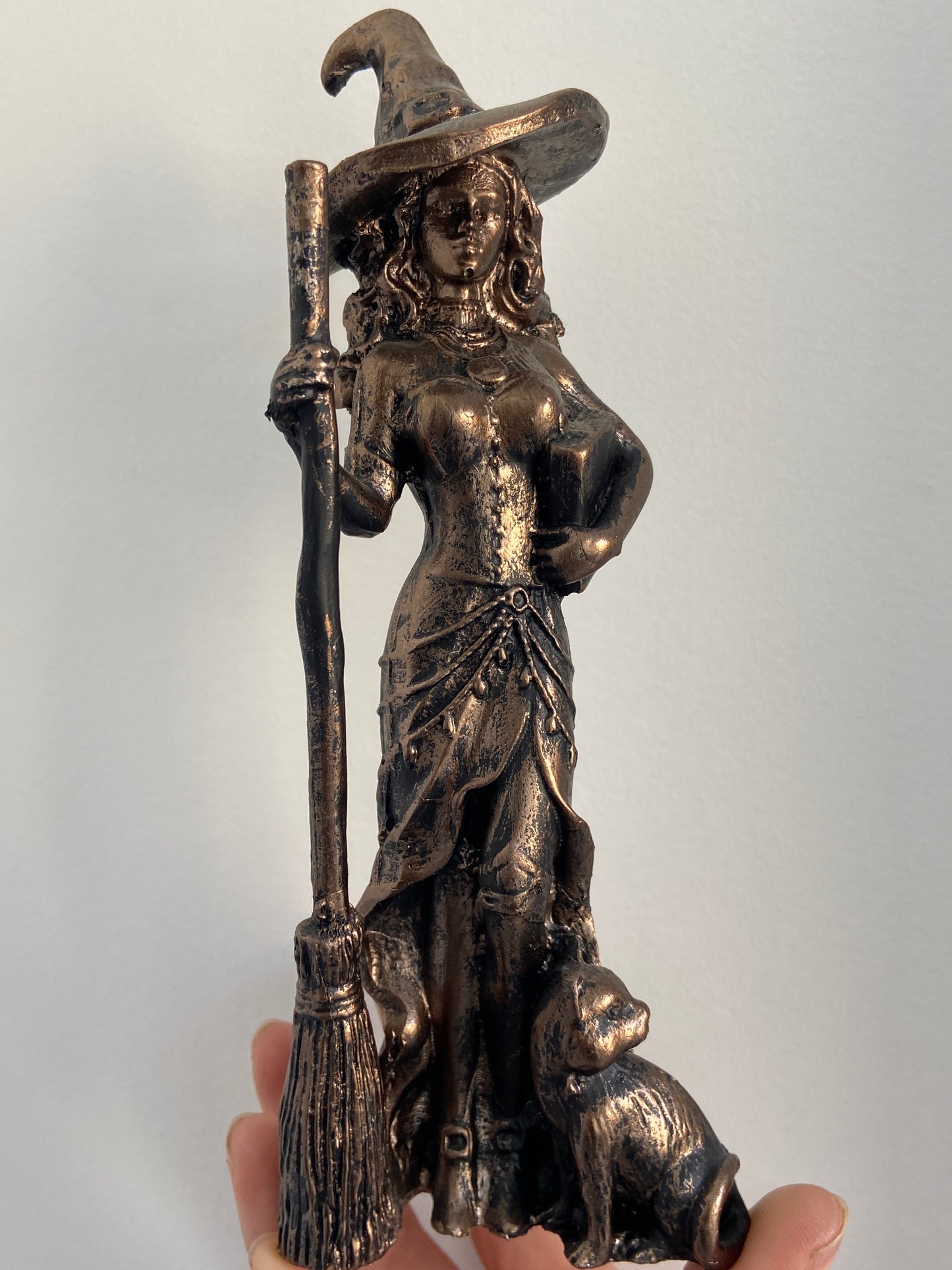 Figura Bruja Con Gato