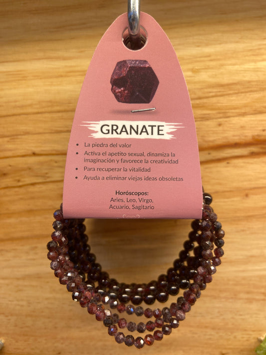 Pulsera Granate Facetada