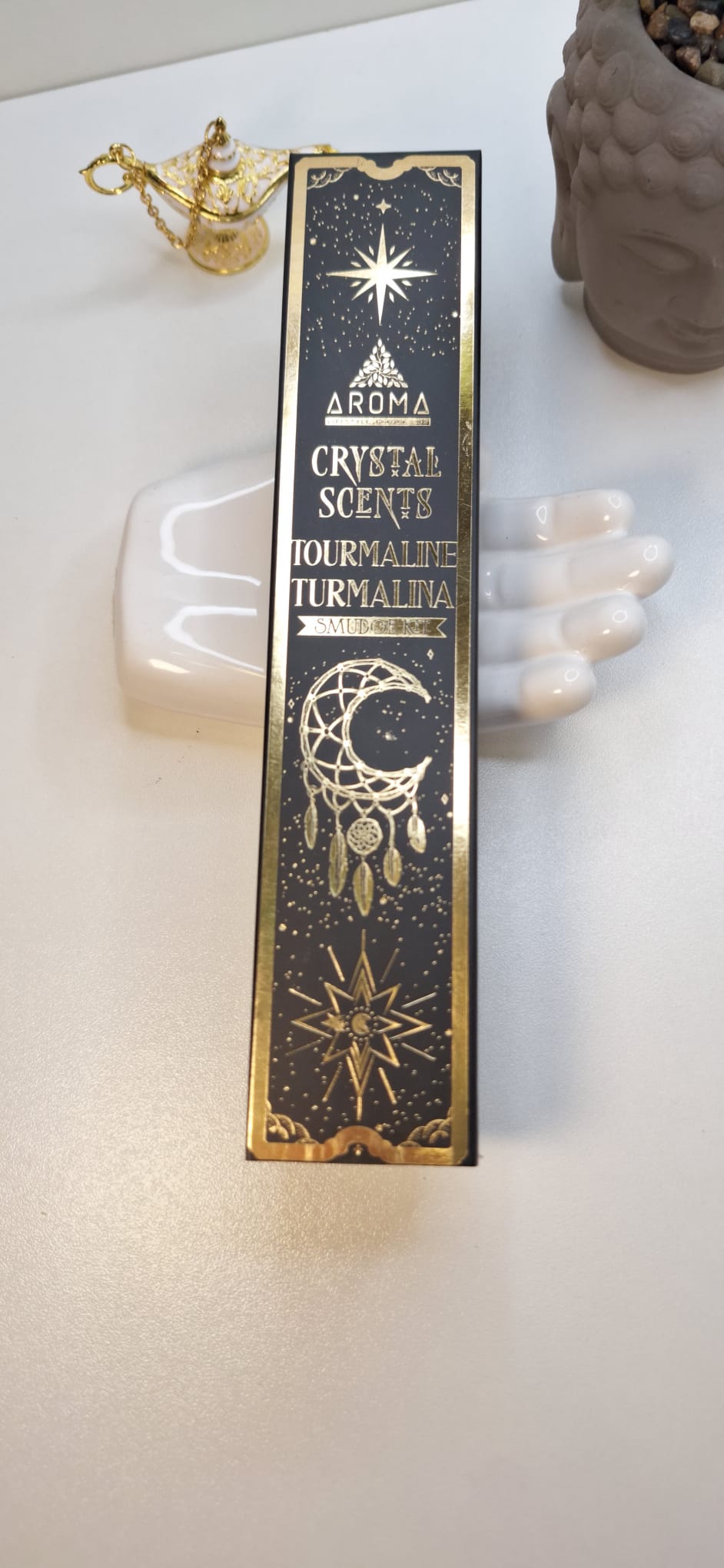Varilla Incienso con Minerales Turmalina Negra