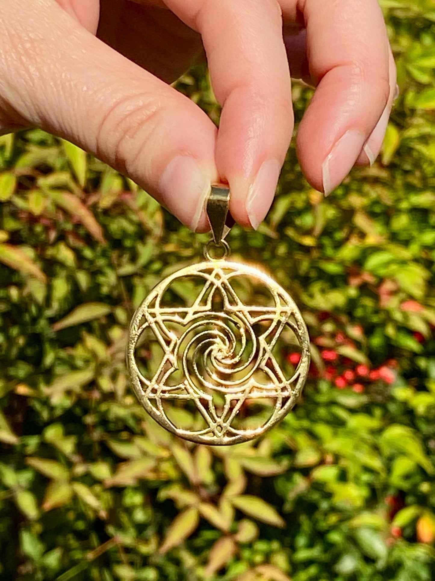 Colgante Bronce Mandala Estrella