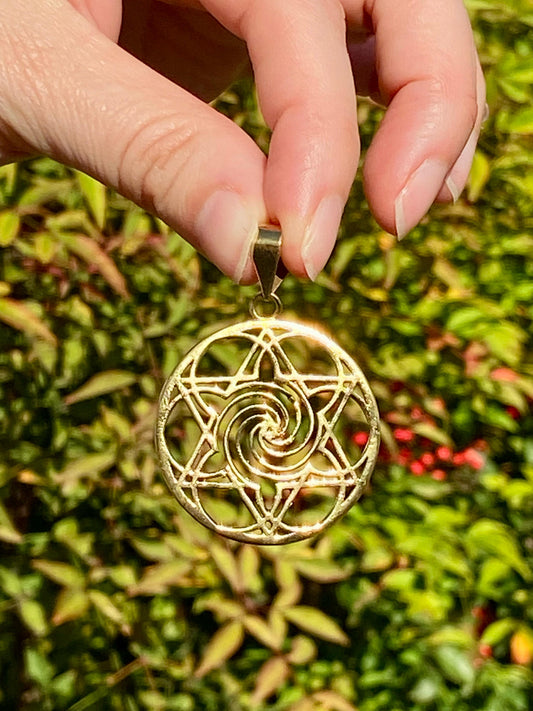 Colgante Bronce Mandala Estrella