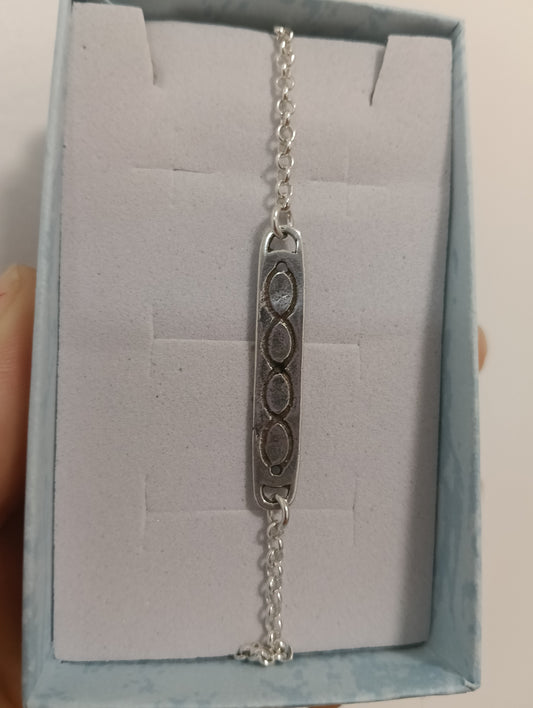 Pulsera atlante en plata.