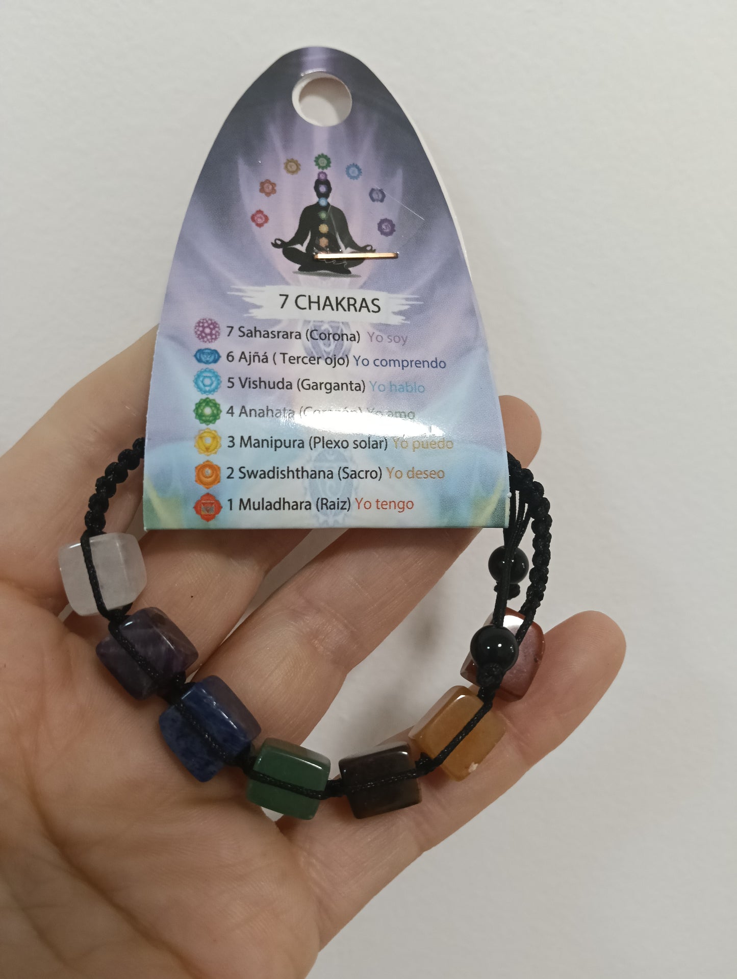 Pulsera 7 chakras en macramé